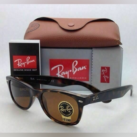 LIKE NEW RayBan Wayfarer RB2140 Tortoise Brown Ray ban sunglasses - Picture 6 of 16
